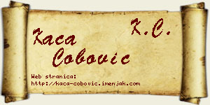 Kaća Čobović vizit kartica